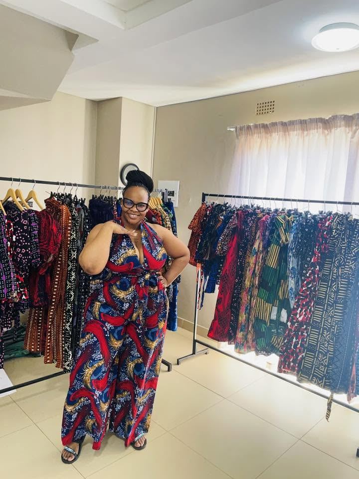 Red Black Print Jumpsuit