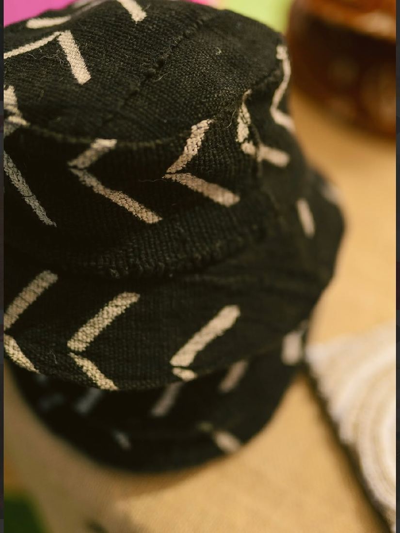 Black Print Cap
